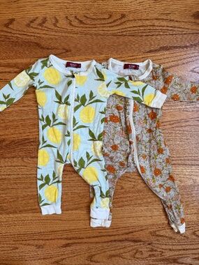 Milkbarn Zip Pajama set of 2